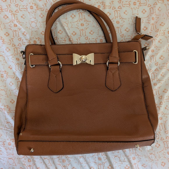 Brown Faux Leather Handbag - Picture 1 of 7